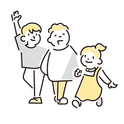 俯瞰できる人のイラスト